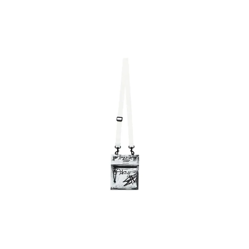 Balenciaga Lambskin Messenger Bag Shoulder Bag Crossbody Bag Small Size Men's White/Black-1