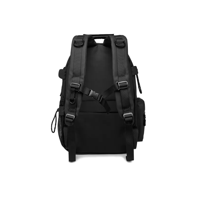 NOMK PU Backpack Large Size Unisex White/Black/Gray-9