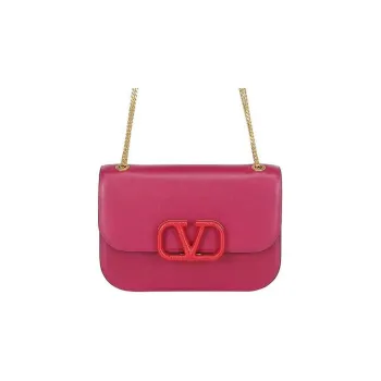 Valentino Calfskin Crossbody Bag Shoulder Bag Women's Fuchsia