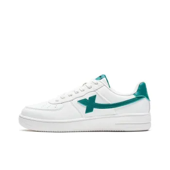 XTEP Air Force One Anti Slip Wear Resistant Low Top Skateboard Shoes Men's White Green