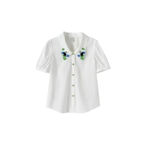 Inman X Momo Black Co-branded Shirts Women's Pearl White