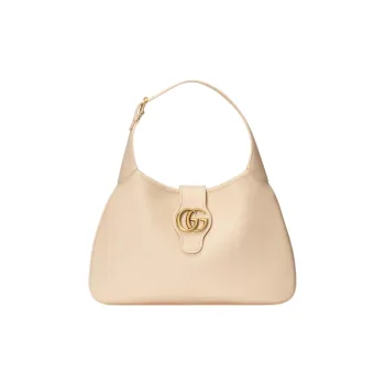 GUCCI Aphrodite Leather Handbag, Shoulder Bag Women's Ivory