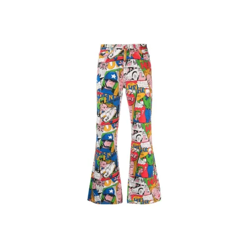 ERL Cartoon-print Flared Jeans