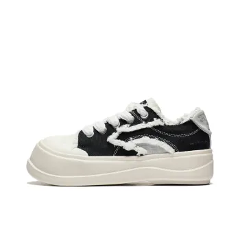 Disney x LiNing Honey Platform Anti Slip Wear Resistant Low Top Sports Casual Shoes Women's Black White