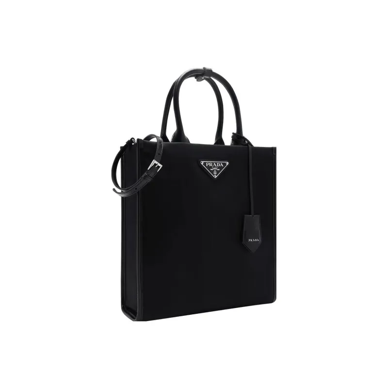 PRADA Fabric Shoulder Bag Crossbody Bag Handbag Medium Size Women's Black-1