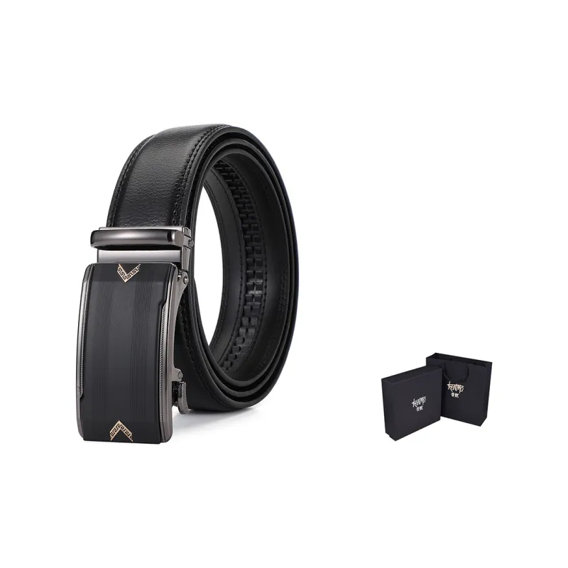 KENMO Subtle And Elegant Business Casual Convenient Automatic Buckle Width 3.5cm Gift Box Set Leather Belts Men's-6