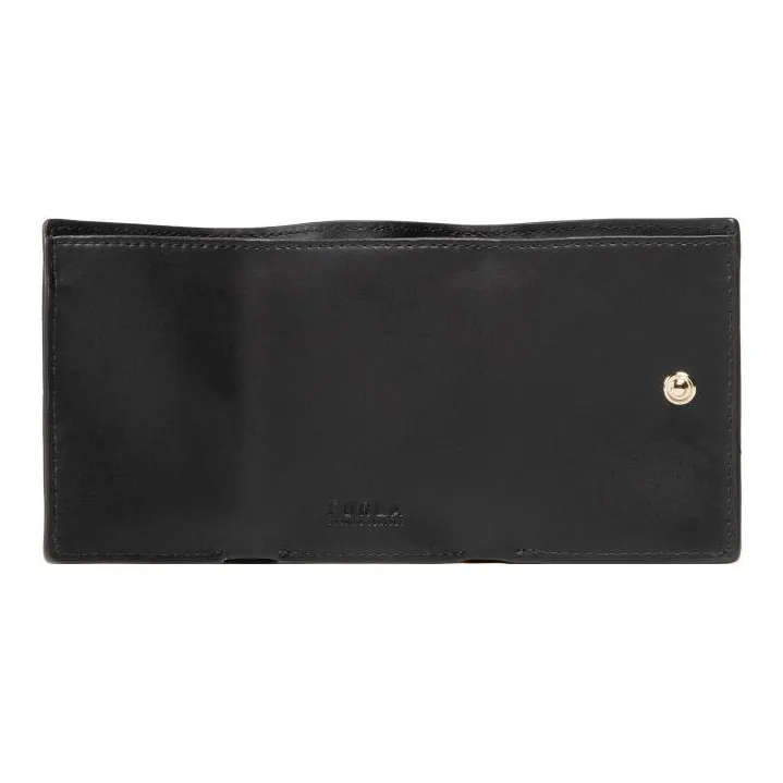 Furla Primula Grained Cow Leather Card Holder Wallet Women's Black-2