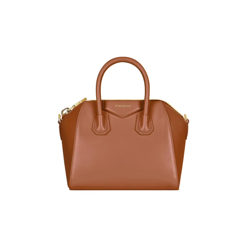 GIVENCHY Antigona Cow Leather Shoulder Bag Crossbody Bag Handbag Mini Women's Brown-0