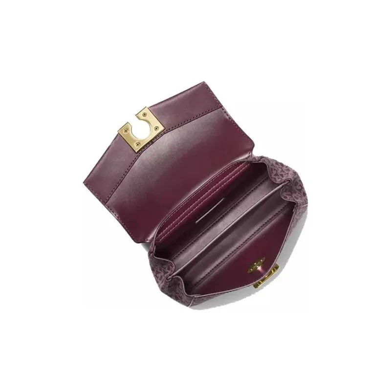MICHAEL KORS Lita Leather Handbag, Shoulder Bag, Crossbody Bag Small Size Women's Fuchsia-6