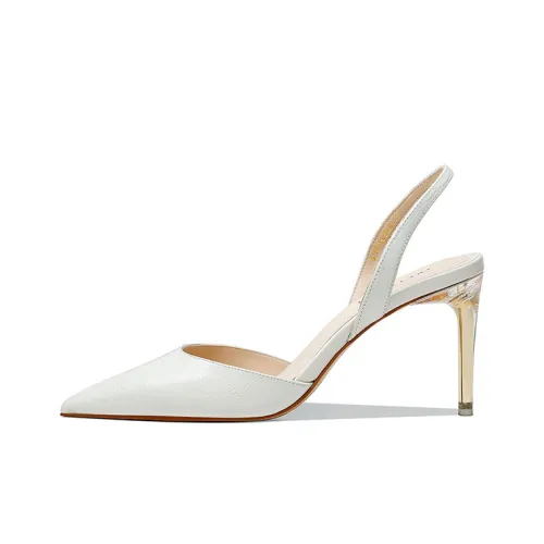 PRETY PEKI High Heels Women's Pearl White