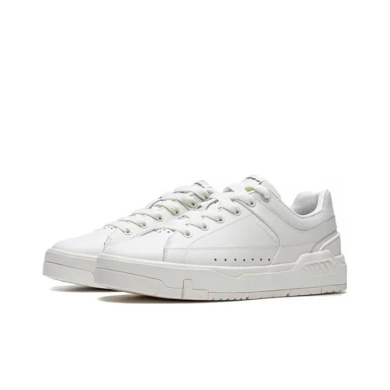 LiNing COMMON 70s Anti Slip Wear Resistant Low Top Skateboard Shoes Women's White-2