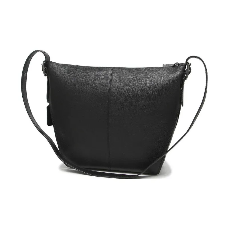 COACH Dufflette Leather Bucket Bags Shoulder Bag Crossbody Bag Medium Size Women's Black-3
