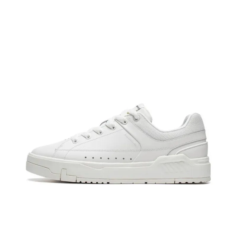 LiNing COMMON 70s Anti Slip Wear Resistant Low Top Skateboard Shoes Women's White-0