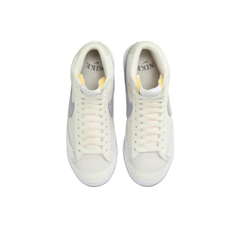 Nike Blazer '77 Abrasion Resistant Breathable Mid Top Skateboard Shoes Men's White Purple-3