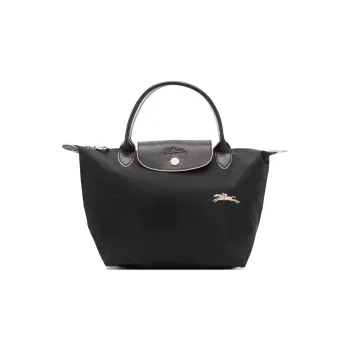 LONGCHAMP Le Pliage Club Polyamide Canvas Shopping Bag Dumpling Bag Handbag Small Size Women's Black