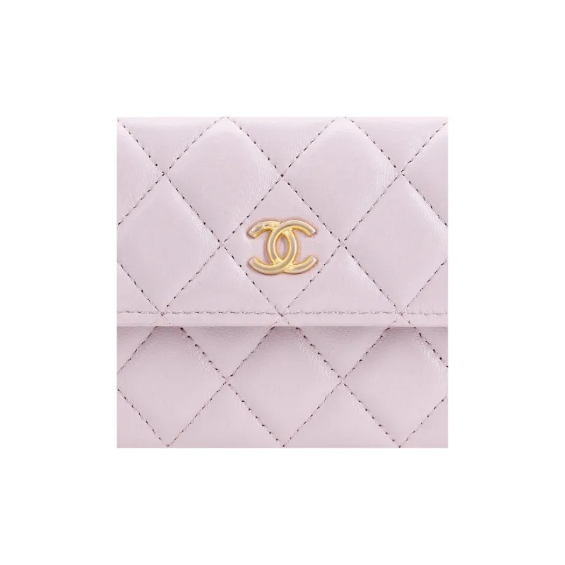 CHANEL Sheepskin Shoulder Bag, Crossbody Bag Women's Light Purple-5