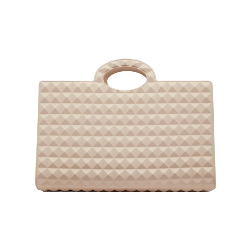 Valentino Rubber Tote Bag, Shopping Bag, Shoulder Bag, Handbag Women's Beige-0