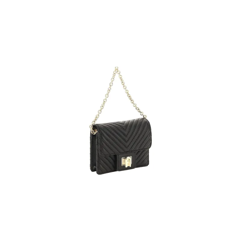 Furla Ramhide Shoulder Bag Crossbody Bag Wallet Women's Black-1