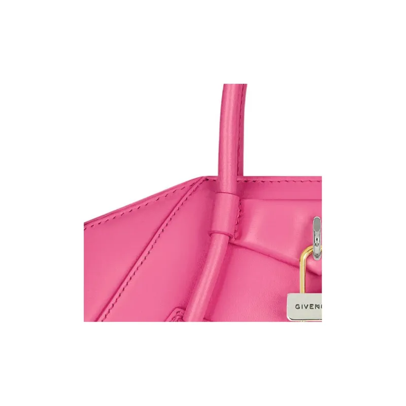 GIVENCHY Antigona Calfskin Shoulder Bag Crossbody Bag Handbag Mini Women's Neon Pink-4