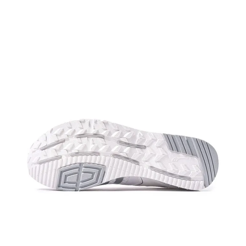 DO WIN Cushioning Anti Slip And Wear Resistant Low Top Marathon Running Shoes Unisex White Silver-4