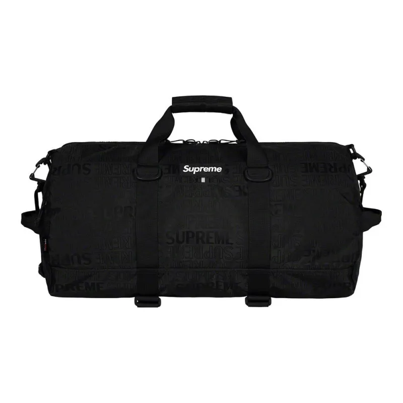 Supreme SS19 Nylon Gym Bag Travel Bag Unisex Black-0