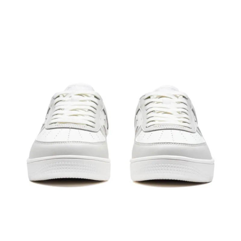 XTEP Air Force One Anti Slip Wear Resistant Low Top Skateboard Shoes Men's Gray White-3