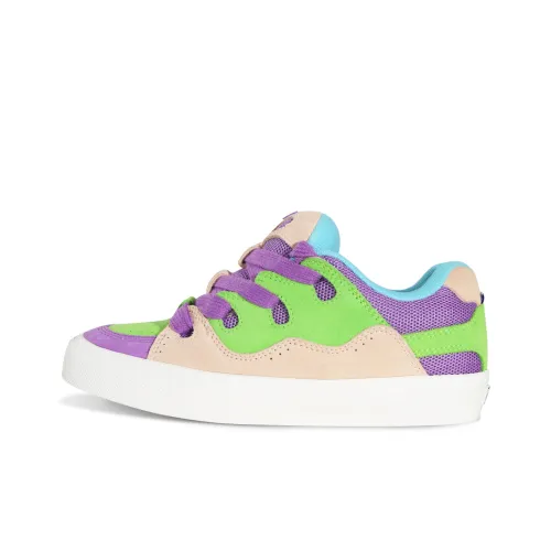 Ollieskate Low Top Skateboard Shoes Unisex Green Purple Multicolor
