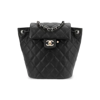 CHANEL Small 23S Grained Calfskin Backpack Black AS4058