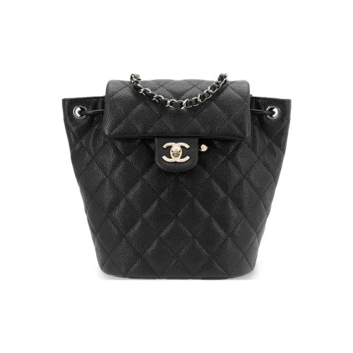 CHANEL Small 23S Grained Calfskin Backpack Black AS4058