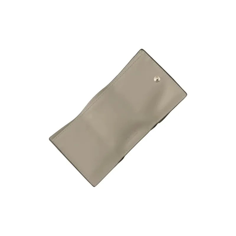 Furla Primula Grain Cow Leather Card Holder Wallet Women's Gray-3