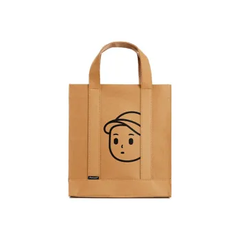 Finerworld Kraft Paper Commute Bag Tote Bag Shopping Bag Handbag Medium Size Unisex Kraft Paper