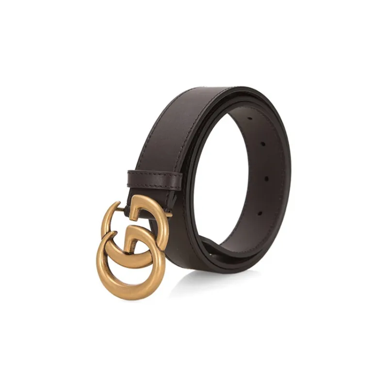 GUCCI Leather Belts Women's Dark Brown Box-2