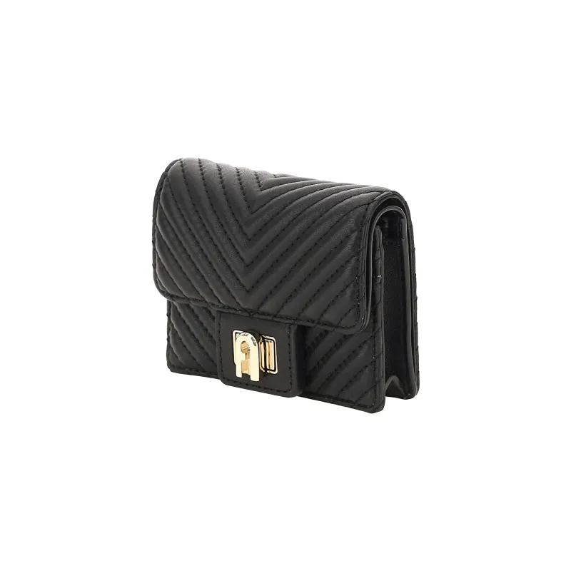 Furla Ramhide Shoulder Bag Crossbody Bag Wallet Women's Black-2