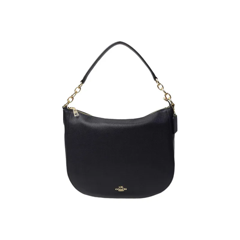 COACH Chelsea Leather Shoulder Bag Handbags Large Size Women's Black-0