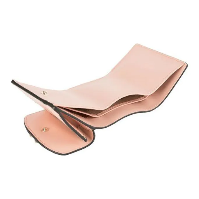 Furla Primula Grained Cow Leather Card Holder Wallet Women's Light Pink-4