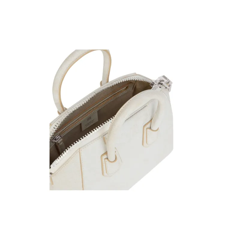 GIVENCHY Antigona Cow Leather Shoulder Bag Crossbody Bag Handbag Mini Women's Ivory White-4