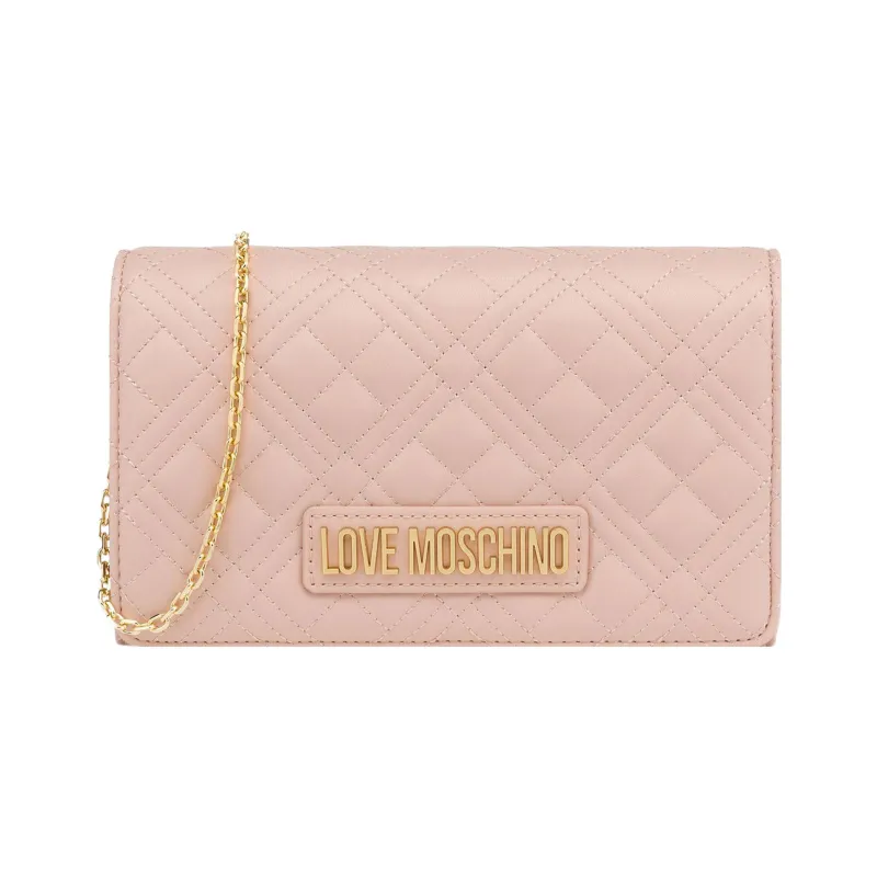 LOVE MOSCHINO Polyurethane Shoulder Bag, Crossbody Bag Women's Pink-0