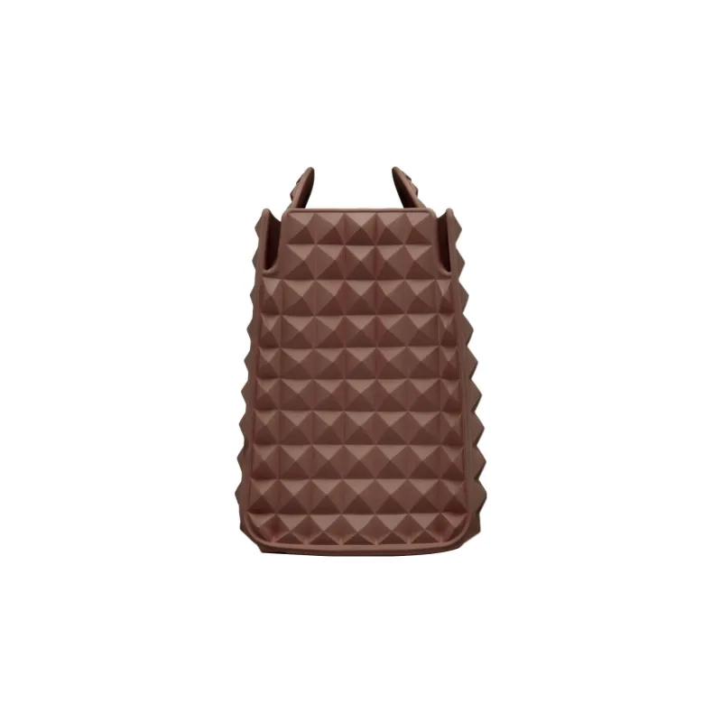 Valentino Rubber Tote Bag, Shopping Bag, Shoulder Bag, Handbag Women's Caramel-3