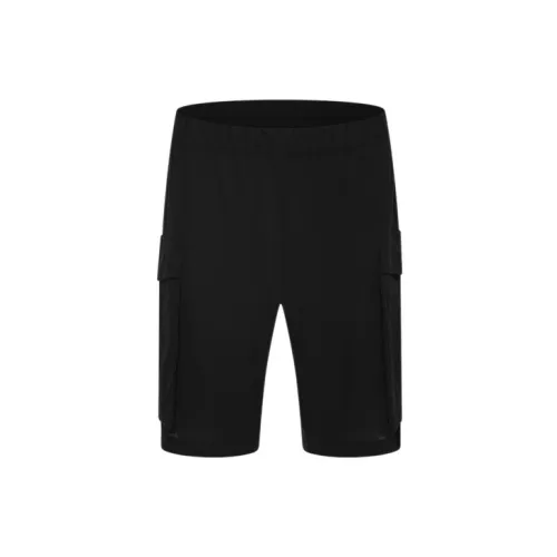 DESCENTE BLEU Casual Shorts Men Black