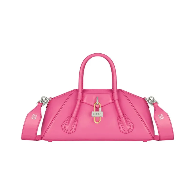 GIVENCHY Antigona Calfskin Shoulder Bag Crossbody Bag Handbag Mini Women's Neon Pink-0