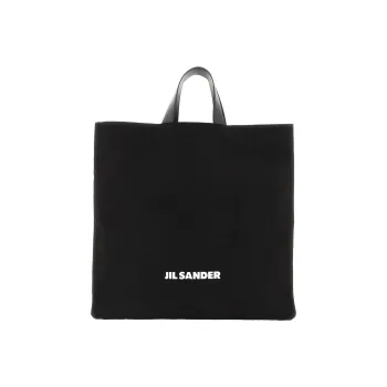 JIL SANDER Leather Tote Bag Shopping Bag Handbag Men's Black