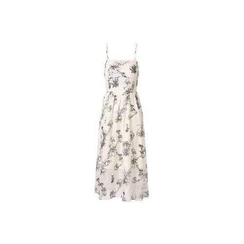 PEACEBIRD Slip Dresses Women's Black With Pattern