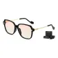 Bright Black Frame with Pink Lens