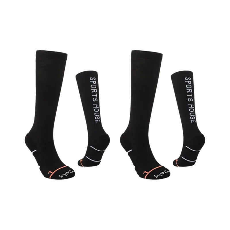 SPORT'S HOUSE Sports Socks Multicolor Nylon Cotton Women's 2 Pack-8