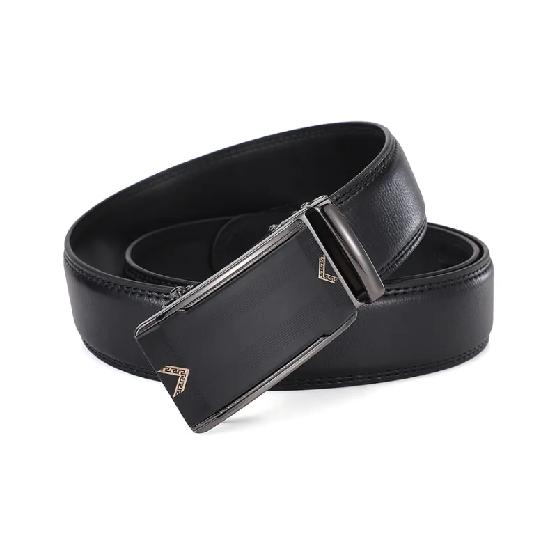 KENMO Subtle And Elegant Business Casual Convenient Automatic Buckle Width 3.5cm Gift Box Set Leather Belts Men's-1