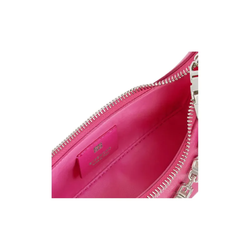 GIVENCHY Cut out Cow Leather Shoulder Bag Crossbody Bag Handbag Mini Women's Neon Pink-4