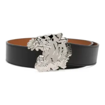 KENZO Logo Double Sided Smooth Buckle Belt
