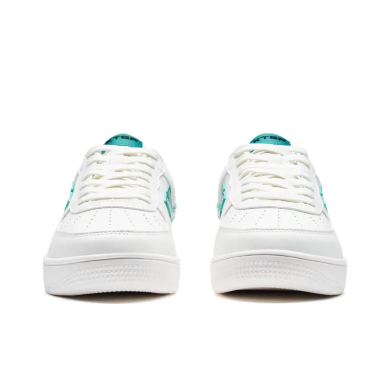 XTEP Air Force One Anti Slip Wear Resistant Low Top Skateboard Shoes Men's White Green-3