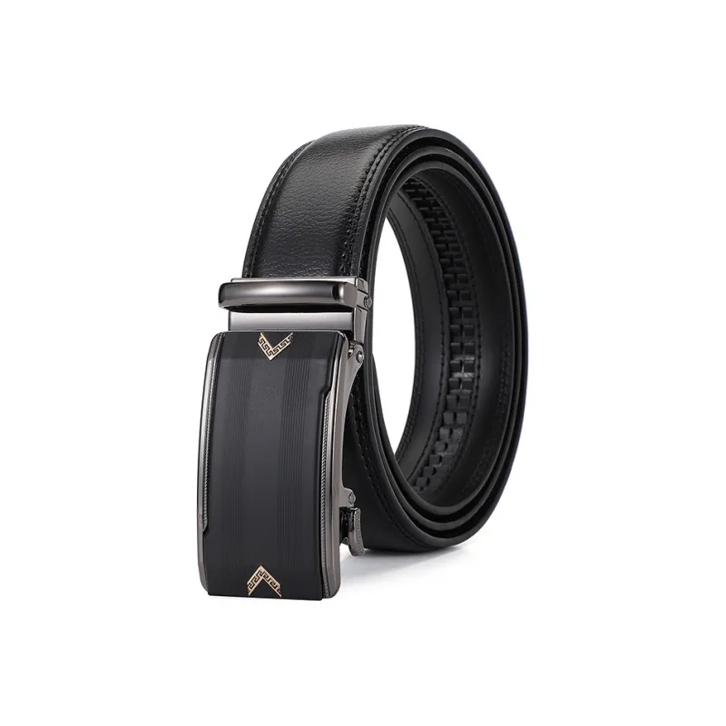 KENMO Subtle And Elegant Business Casual Convenient Automatic Buckle Width 3.5cm Gift Box Set Leather Belts Men's-0
