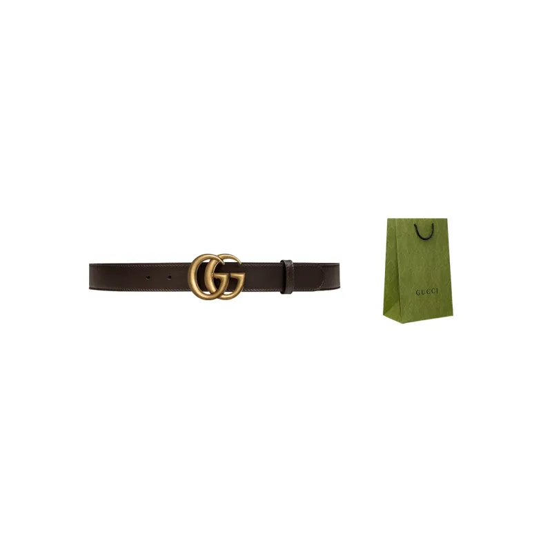 GUCCI Leather Belts Women's Dark Brown Box-0